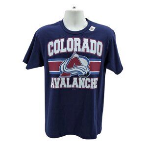 NEW NHL by Blue 84 Colorado Avalanche Mens Medium Shirt Crewneck Graphic Blue